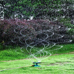 10 Pieces Landscape Gardening Automatic Rotary Sprinkler 360 Degree Irrigation Lawn Garden Watering Roof Cooling Sprinkler Independent + 1 4-point Interface