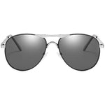 NALANDA Dark Grey Men's Sunglasses Classic Polarized Aviator Sun Glasses With UV400 HD Lens Metal Frame Glasses For Outdoor Travel Driving Daily Use