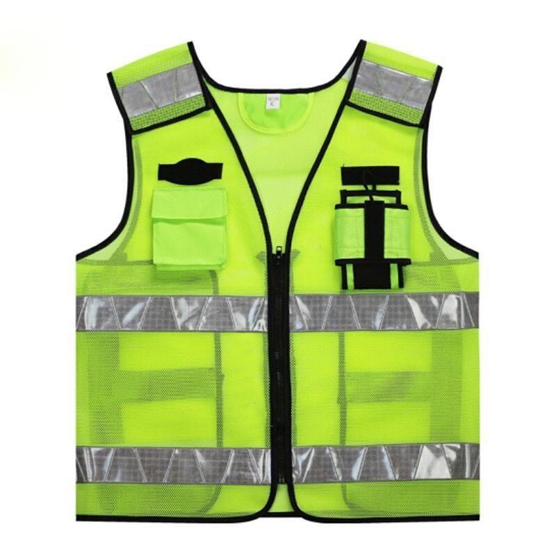 Hot Melt Reflective Vest Reflective Vest Traffic Road Administration Duty Construction Reflective Safety Clothes Riding Vest Printed Fluorescent Yellow L. Fluorescent Color M 160 Red One Size Fits All