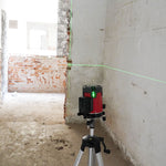 UNI-T 2 Lines Green Laser Level with 1.2M Adjustable Height Tripod 360 Degree Self-leveling Cross Marking Instrument with 1.2M Aluminum Alloy Tripod