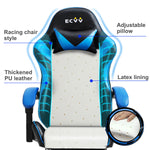 ECVV Gaming Chair Ergonomic Racing Style Recliner Chair Vibrating Massage Thickened PU Leather Latex Filling for E-sports Player Gaming Anchor