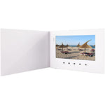 LuguLake 7" Video Greeting Card Video Brochure LCD Screen Digital Brochures for Father's Day Birthday Anniversary White