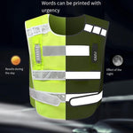 LED Rechargeable Reflective Vest With Flashing Light Traffic Safety Vest