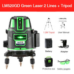 ECVV 2 Lines Green Laser Level with 1.2M Adjustable Height Tripod 360 Degree Self-leveling Cross Marking Instrument with 1.2M Aluminum Alloy Tripod