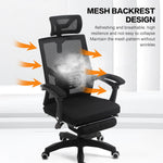 ECVV Ergonomic Adjustable Office Chair High Back Computer Gaming Chair Breathable Mesh Desk Chair with Headrest with Lumbar Support and Footrest