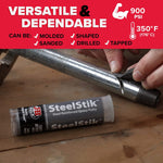 J-B Weld 8267-S SteelStik Steel Reinforced Epoxy Putty Stick - 2 oz (Pack of 2)