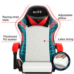 ECVV Gaming Chair Ergonomic Racing Style Recliner Chair Vibrating Massage Thickened PU Leather Latex Filling for E-sports Player Gaming Anchor