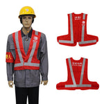 6 Pieces Pure Cotton Environmental Sanitation Electric Riding Safety Reflective Vest Construction Clothing Safety Officer Warning Clothing Red Reflective Warning Clothing