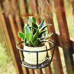 10 Pcs Iron Balcony Hanging Railing Flower Rack Wall Hanging Indoor Hanging Hanging Orchid Green Pineapple Flower Pot Rack Black (Bold With Bottom Net) Shoot 2 Shots And 3 Shots