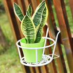 10 Pcs Iron Balcony Hanging Railing Flower Rack Wall Hanging Indoor Hanging Hanging Orchid Green Pineapple Flower Pot Rack Black (Bold With Bottom Net) Shoot 2 Shots And 3 Shots