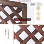 6 Pieces Flower Blue Hanger Grid Climbing Vine Rack Outdoor Plant Balcony Decoration Flowerpot Hanger Outdoor Anti-corrosion Wood Support Climbing Flower Rack Courtyard Wood Foot Carbonization Medium