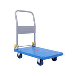 Foldable Platform Trolley Cart 330lbs/660lbs Capacity Dustproof Silent Platform Truck with Rubber Casters Flatbed Steel Platform Trolley