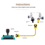 6 Pieces Automatic Rotary Sprinkler 360 Degree Lawn Garden Sprinkler Horticultural Cooling Vegetable Watering Agricultural Sprinkler