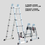 Multi-Position Aluminum Ladder A-Frame/ Straight Multi-purpose Ladder For Home/Garden Work Telescoping Extension Ladder For Outdoor Indoor Use