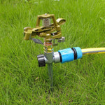 6 Pieces Agricultural Rocker Nozzle Automatic Rotation Lawn Greening 360 Degree Garden Sprinkler Irrigation Sprinkler Watering Artifact 4 Points