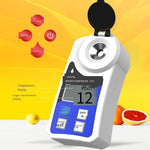 Digital Sugar Meter Hand Held Electronic Fruit Sugar Meter High Precision Refractometer Sugar Measurement Sweetness Tester Range: 0-55% High Precision Digital Display Screen