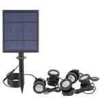 Solar Colorful Underwater Lamp Outdoor Waterproof Villa Courtyard Pool Rockery Flower Bed LED Lawn Landscape Solar Underwater Lamp 3 Lamp Caps