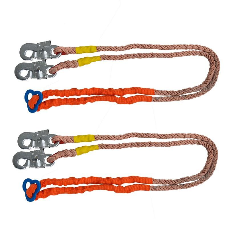 6 Pieces Safety Belt Electrician Aerial Work Rope Double Insurance Electric Safety Rope Double Back Omnidirectional Single Double Control Safety Rope