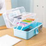 Deli 10 Pieces Art Toolbox 13" Blue Tool Box Toolkit DL432013A