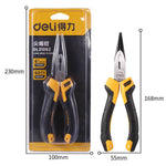 Deli 30 Pieces Professional Long Nose Pliers 6" Needle Nose Pliers Wire Cutter Combination Stripping Plier DL2106Z