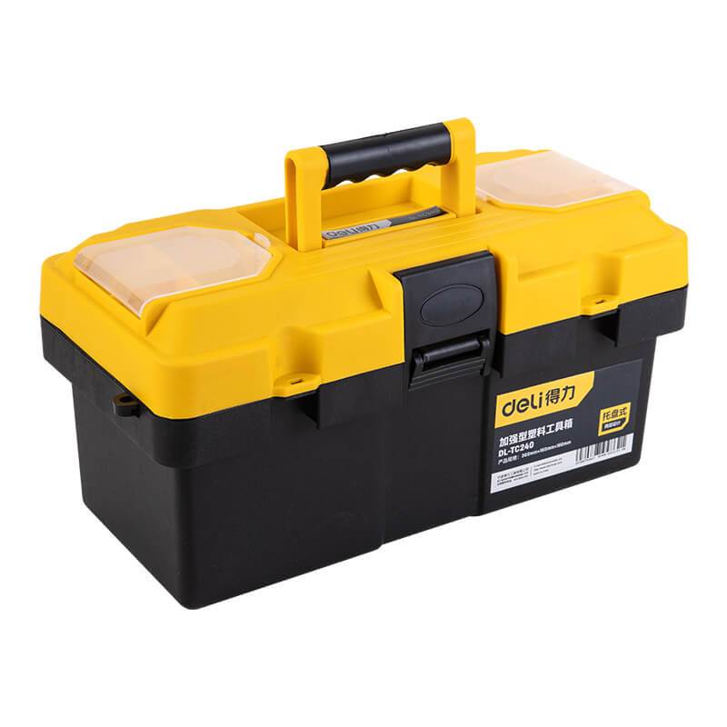 Deli 10 Pieces Reinforced Plastic Toolbox 14" Tool Box Toolkit DL-TC240