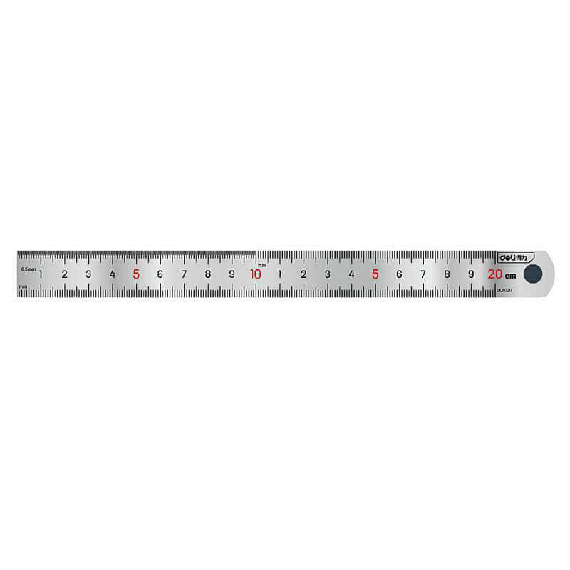 Deli 50 Pieces Straight Steel Ruler 200mm Rulers DL8020