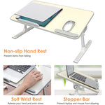 IBAMA Portable Laptop Stand Table Height And Angle Adjustable Desk Folding Table For Writing In Bed, Sofa And Couch With Anti Slip Pad