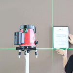 UNI-T 2 Lines Green Laser Level with 1.5M Adjustable Height Tripod 360 Degree Self-leveling Cross Marking Instrument and 1.5M Aluminum Alloy Tripod