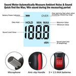 ECVV Sound Level Meter Portable Digital Noise Meter Tester with LCD Backlight Display Decibel Meter with Data Record Function Measuring Range 30~130dBA