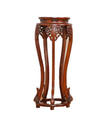 Solid Wood Flower Rack Living Room Balcony Round Flower Platform Grass And Flower Multi-layer Storage Rack Chinese Green Rose Hanging Basket Modern Simple Potted Rack Whole Package Shipping Height 60 / 80 / 90 Bottle Type 28 * 28 * 100