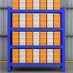 Warehouse Supermarket Storage Shelf 4-Shelf Rack 1m Multi-Functional Shelf 300KG Capacity Per Layer