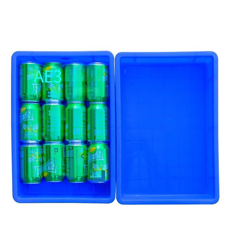 10 Pcs Plastic (Square Plate) Logistics Box Assembly Line Storage Box Food Plate Parts Box Warehouse Classification Box Plastic Basket Plastic Basket Breeding Plate Blue 440x295x80mm