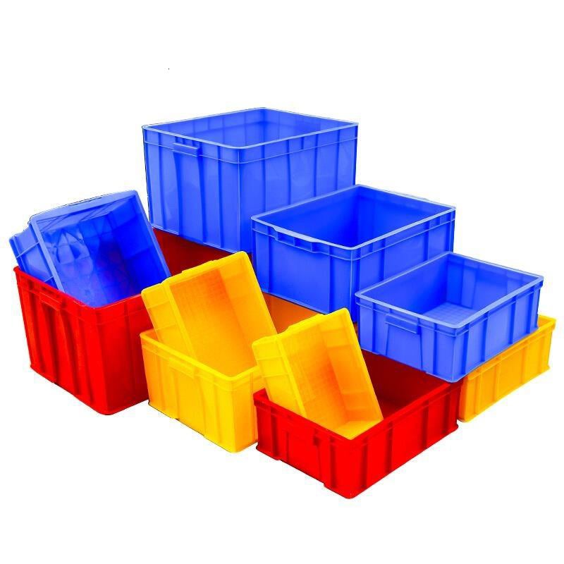 6 Pieces Thickened Plastic Logistics Turnover Box Parts Box Material Storage Box Classification Basket Tool Box Moving Finishing Box Blue 410 * 305 * 147mm