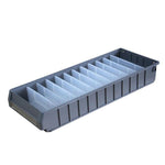 Partition Type Parts Box Plastic Partition Type Material Box Hardware Box Storage And Finishing Element Box Shelf Classification Grid Strip Box Blue