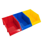 6 Pieces Vertical Material Box Inclined Screw Storage Box Parts Box Tool Box Shelf Finishing Box  Blue 390 * 255 * 150 (ultra Thick)