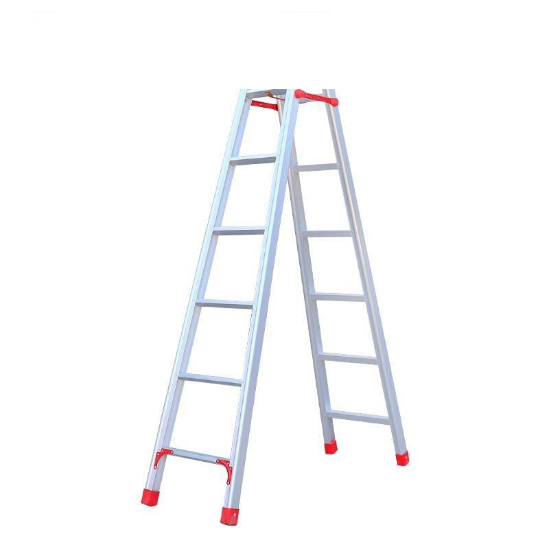 8.2FT Aluminum Alloy Ladder Warehouse Folding And Thickening Multi Function Indoor Engineering Aluminum Ladder Small Staircase