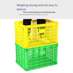 6 Pieces Plastic Basket Turnover Basket Rectangular Thickened Fruits Large Vegetables Wholesale Frame Logistics Turnover Box 450 * 305 * 240mm Blue