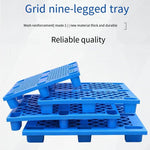 Forklift Pallet Plastic Pallet Warehouse Backing Plate Forklift Grid Moisture-proof Plate Stackable Goods Pallet Shelf Blue 80 * 80 * 14cm