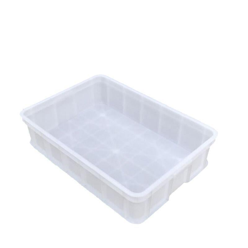 6 Pieces Thickened Plastic Turnover Box Parts Box Component Box Storage Box Material Box Storage Box White 410 * 310 * 145