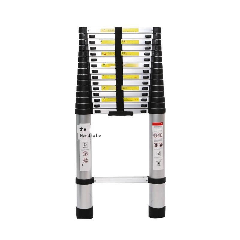 Aluminum Alloy Telescopic Ladder Single Side Bamboo Section 4.7m Engineering Ladder, Elevator Single Side Vertical Ladder