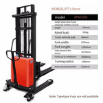 3000 Lbs Capacity Electric Forklift Semi Electric Hydraulic Pallet Stacker Charging Battery Elevator Hand Truck And Dolly 1.5 Tons Rise 3.5m Pallet Jack For Warehouse, Trailer