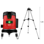 UNI-T 2 Lines Green Laser Level with 1.2M Adjustable Height Tripod 360 Degree Self-leveling Cross Marking Instrument with 1.2M Aluminum Alloy Tripod