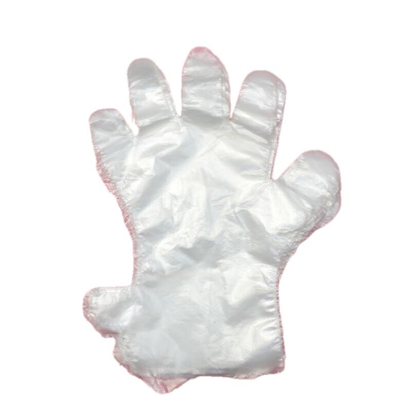 6*200 Pieces Disposable Thin PE Gloves Extended Care Gloves Food Inspection Lobster Hand Film Gloves M